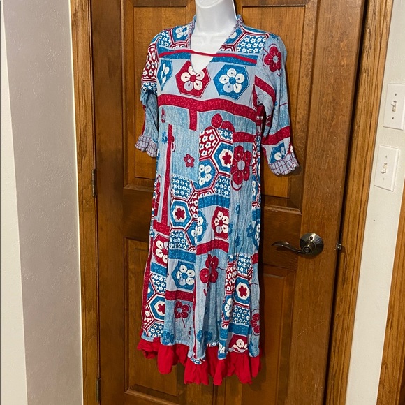 AYASYA BOHO Vibrant Color Intricate Patterns Tropical Gypsy Size Small / Medium - Picture 5 of 12